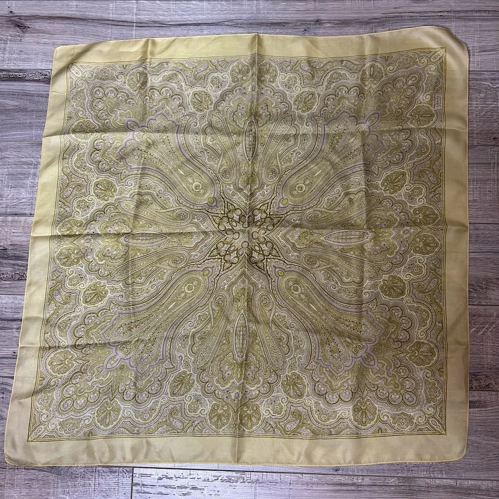 Scarf made in England liberty of london square silky satiny feel scarf paisley